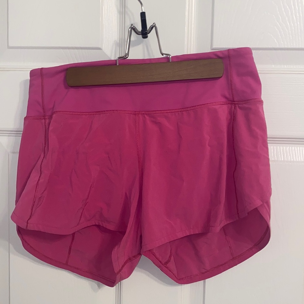 Lululemon Sonic Pink Shorts 4 inch Size 6